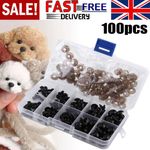 UK Safety Eyes for Crochet Toys 100X Doll Eyes and Noses Craft Teddy Bear Eyes