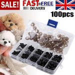UK Safety Eyes for Crochet Toys 100X Doll Eyes and Noses Craft Teddy Bear Eyes