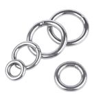 Strong Welded Stainless Steel O Rings Buckles Small Large & Leather Webbing