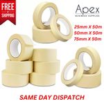Masking Tape Premium 25m or 50mm & 75mm Paper Easy Tear DIY Painting 50 Meters