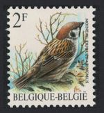 Eurasian Tree Sparrow Bird Buzin 'Moineau friquet' 2f Belgium 1989 MNH