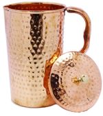 Pure Copper Hammered 2 Liter / 67.62 Oz Water Copper Pitcher/Jug Ayurveda Benefi
