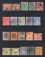 M25227 Malta 1904-14 SG45/63 KEVII: Definitives. FU, Cat £140