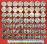 Complete Statehood State Quarters and US Territory Set of 56 UNCIRCULATED Coins