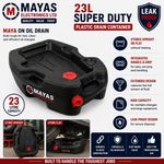 23L Super Duty Plastic Oil Drain Container Leak Proof Waste Oil Drain Pan Tray