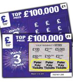 Peter Kay Tickets as Prize / Xmas Gift Surprise Reveal Scratch Card Personalised