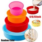4/6/8inch Silicone Round Cake Pan Mould Tins Non-stick Baking Muffin Bakeware