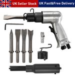 Air Pneumatic Gun Needle Scaler w/ 4 Hammer Chisel Kit Rust Weld & Paint Remover