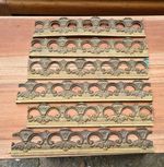 6 X Pieces Of Thick Brass Ormolu Off Cuts Old Vintage Approx Weight 1.5kg