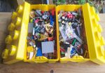 Two Yellow 8 Brick Lego Containers Full Of Mixed Original Lego