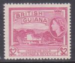 (F178-11) 1954 British Guiana $2 gold dredging stamp MUH (K)  (v)