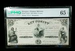 1852 Hungary Finance Ministry 2 Forint Remainder Banknote PMG 65 GEM UNC EPQ 03e