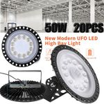 20X 50W UFO LED High Bay Light Shop Lights Lighting Fixture Factory Bulb Lamp