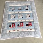 Baby Cot Quilt / Play Mat / Blanket /Crib or Cot Throw plus Rattle