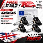 4X TPMS Tyre Pressure Sensor Pre-coded For Mercedes-Benz W205 W212  A0009050030
