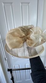 The British Hat Guild GINA hat Natural wedding hat races 