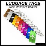 LUGGAGE TAGS Travel Suitcase ID Label Bag Holiday Plane Design Aluminium Metal
