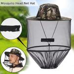 Mosquito Head Net Hat with Removable Netting, Bee Keeper Hat, Fishing Hat