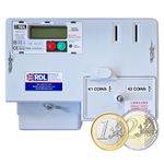 RDL M-101E €1 & €2 EURO Coin Prepayment Electric Meter & Timer / LCD Display