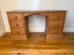 Solid Pine Bedroom Furniture Set – Desk, Bedside Cabinet & Single Headboard