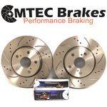 Ford Mondeo MK3 models 00-07 Front Brake Discs MTEC Pads Drilled Grooved