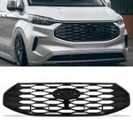 FRONT GRILLE BLACK BUMPER HONEYCOMB GRILL GLOSS FOR FORD TRANSIT CUSTOM MK2 24+