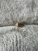 9ct Gold Wave Ring, Weighs 2 Grams, Slightly Bent Band As Shown In Photos