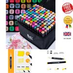 Sketch Pens - 80 Color Double Headed Oily Markers for Manga Art Supplies