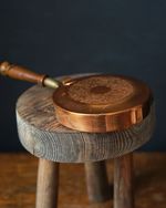 Vintage Copper Crumb Tray Pan Wooden Handle Wall Hanging Kitchen Decor