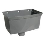 FLOPLAST 68mm Round Universal Gutter Hopper- Grey - 2 PACK - FREE 1 Day Delivery