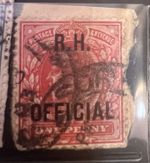 Great Britain Royal Household R H Official Scott O64 SG O92 On Piece