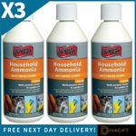 3 x KNOCKOUT HOUSEHOLD AMMONIA STRONG MULTI-SURFACE FLOOR CLEANER LIQUID 500ML