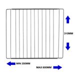 Wide Universal Oven Grill Shelf Cooker Rack Extendable Chrome 310 x 350 - 600 mm