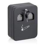 Wall Mounted Ashtray Metal Lockable Cigarette Ash Bin Indoor Outdoor for Garden