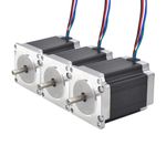 STEPPERONLINE 3PCS Nema 23 CNC Stepper Motor 1.9Nm 2.8A 76mm 6.35mm Shaft