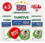 x3 Pack YuMOVE Senior Dog MAX Strength Joint Supplements Lintbells- 360 Tablets