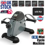 Mini Exercise Bike Pedal Exerciser Machine Foot Leg & Arm Recovery Peddle w/ Mat