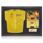 Chris Froome Signed Cycling 2013 Tour Yellow Jersey. Icon Frame