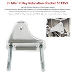 551353 Billet Idler Pulley Relocation Bracket For Chevy Truck LS LQ4 LQ9 LSX UK