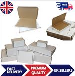 Small Postal Boxes White Royal Mail Die Cut Parcel Shipping Postage Package Box