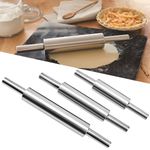 Stainless Steel Rolling Pin Non Stick Dough Roller Baking Pastry Tool