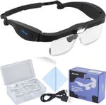 5 Lens Head-Mounted Magnifier 3 LED Illuminated Visor Magnifying Glasses Loupe