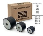 Rubber Mount Car Boat Bobbin Anti Vibration  M4 M6 M8 M10 M12 M16 Cylindrical/B