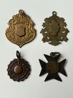 4 - Antique Fob Watch Chain Type Medals.