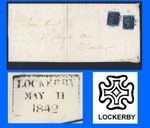 GB Scots #1 -  Distinctive LOCKERBY Maltese Cross - Sg14 2d Blues EK EI Plate 3