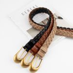 New Handmade Braided Belt Waist Belt Fashion Decoration Jeans Dress Metal Buckle