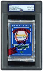 Ken Griffey Jr. Signed 1989 Upper Deck Low Card Pack Mariners Sig GM 10 PSA/DNA