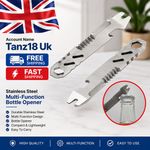 Mini Stainless Steel Pry Bar Multi Tool Bottle Opener EDC