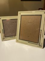 Vintage MCM Art Deco Picture Frames Set Of Two Horizontal Vertical Frames
