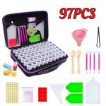 97PCS 60 Slots Diamond Painting Storage Box Case Embroidery Nail Art Beads